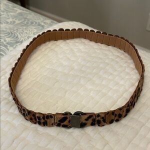 Anthropologie animal print elasticized belt